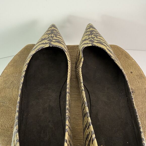 Womens Stuart Weitzman Python Snakeskin Leather Kitten Heels 6.5 - Picture 11 of 13